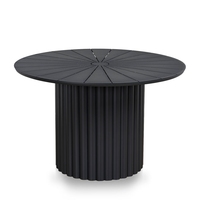 CDT12607-KT 1.2m Outdoor Round Dining Table - Sand Dark Grey