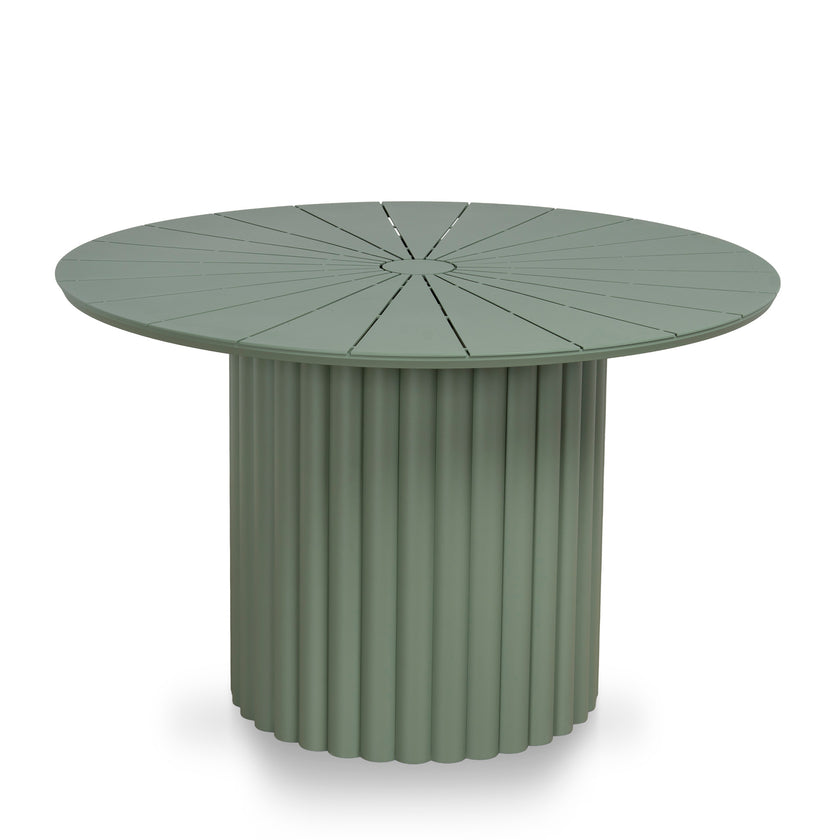 CDT12608-KT 1.2m Outdoor Round Dining Table - Sand Green