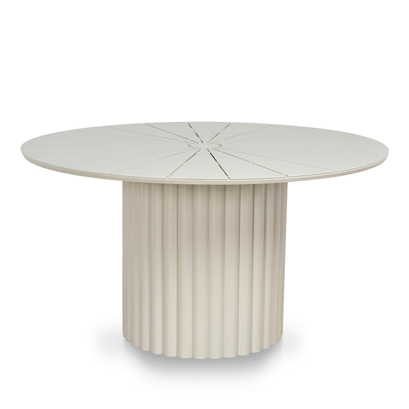 CDT12609-KT 1.4m Outdoor Round Dining Table - Cream White