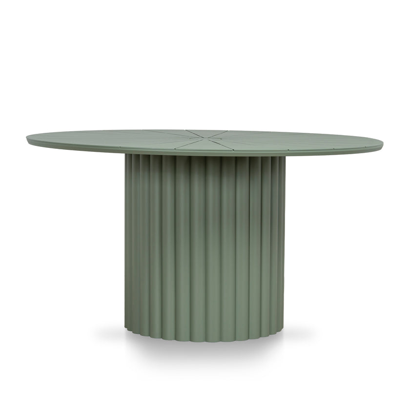CDT12610-KT 1.4m Outdoor Round Dining Table - Sand Green
