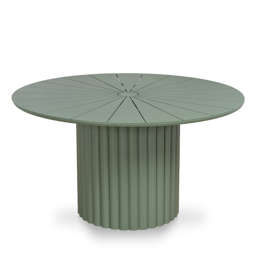 CDT12610-KT 1.4m Outdoor Round Dining Table - Sand Green