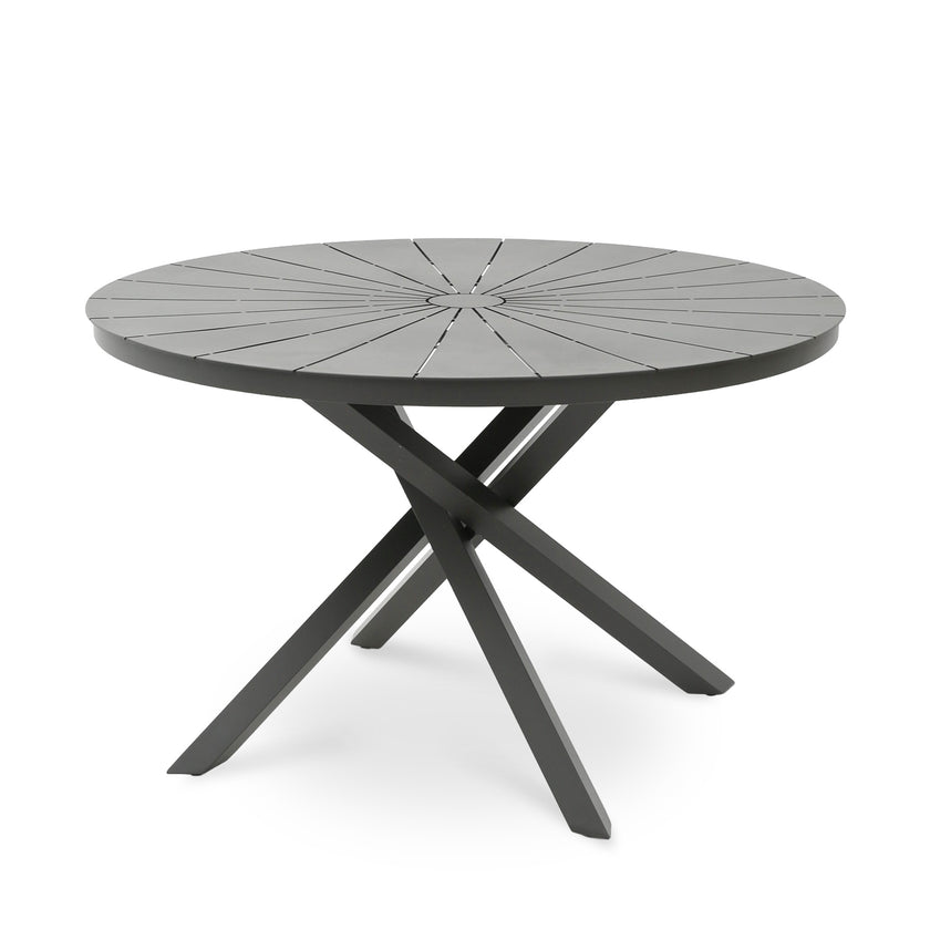 CDT12615-KT 1.2m Outdoor Round Dining Table - Sand Dark Grey