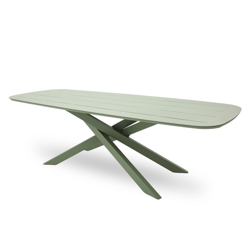 CDT12616-KT 2.4m Outdoor Dining Table - Sand Green