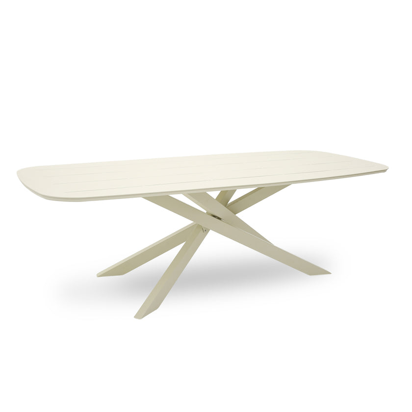 CDT12617-KT 2.4m Outdoor Dining Table - Cream White