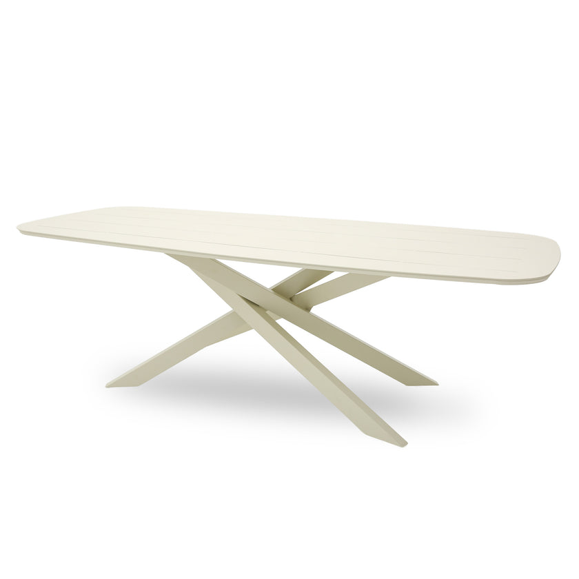 CDT12617-KT 2.4m Outdoor Dining Table - Cream White