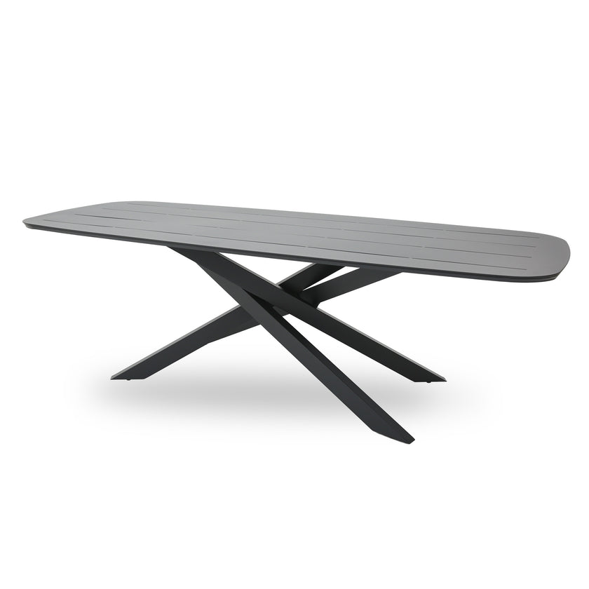 CDT12618-KT 2.4m Outdoor Dining Table - Sand Dark Grey
