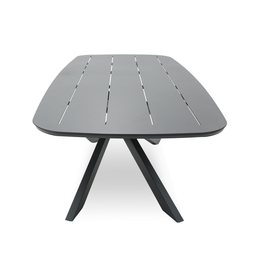 CDT12618-KT 2.4m Outdoor Dining Table - Sand Dark Grey