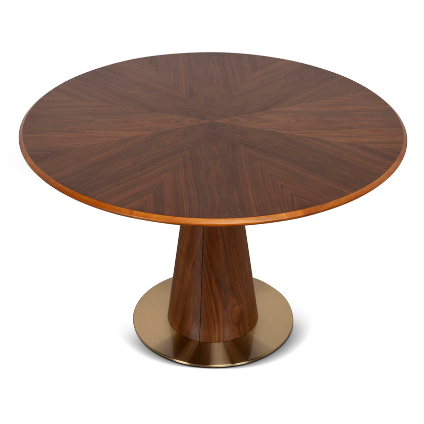 CDT12649-DR 1.2m Round Dining Table - Walnut