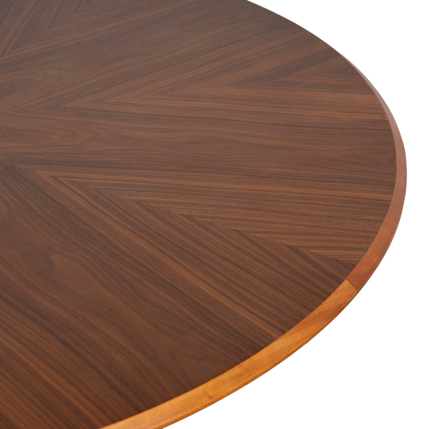 CDT12649-DR 1.2m Round Dining Table - Walnut