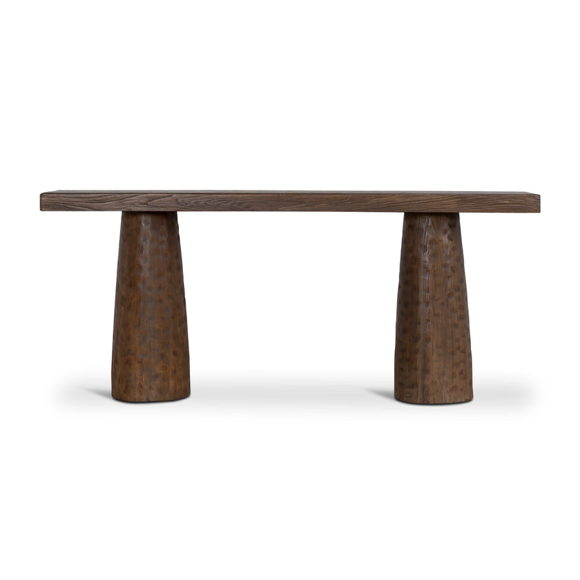 CDT12676-NA 1.83m Elm Console Table - Dark Brown