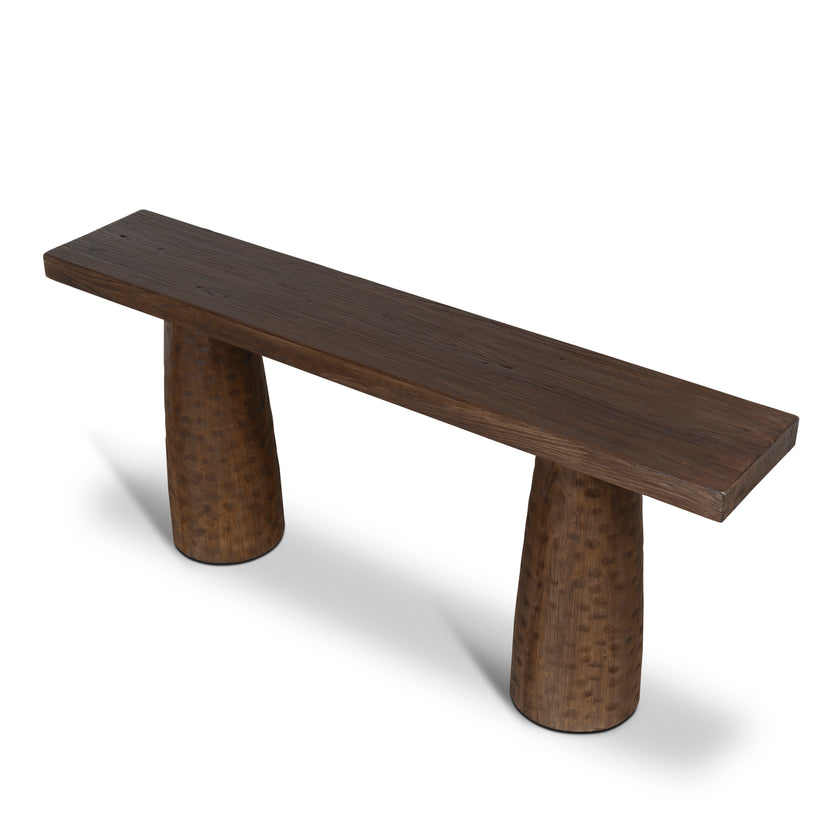 CDT12676-NA 1.83m Elm Console Table - Dark Brown