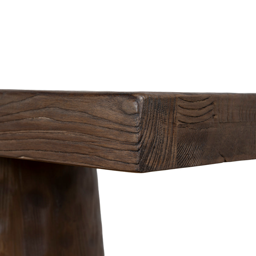 CDT12676-NA 1.83m Elm Console Table - Dark Brown