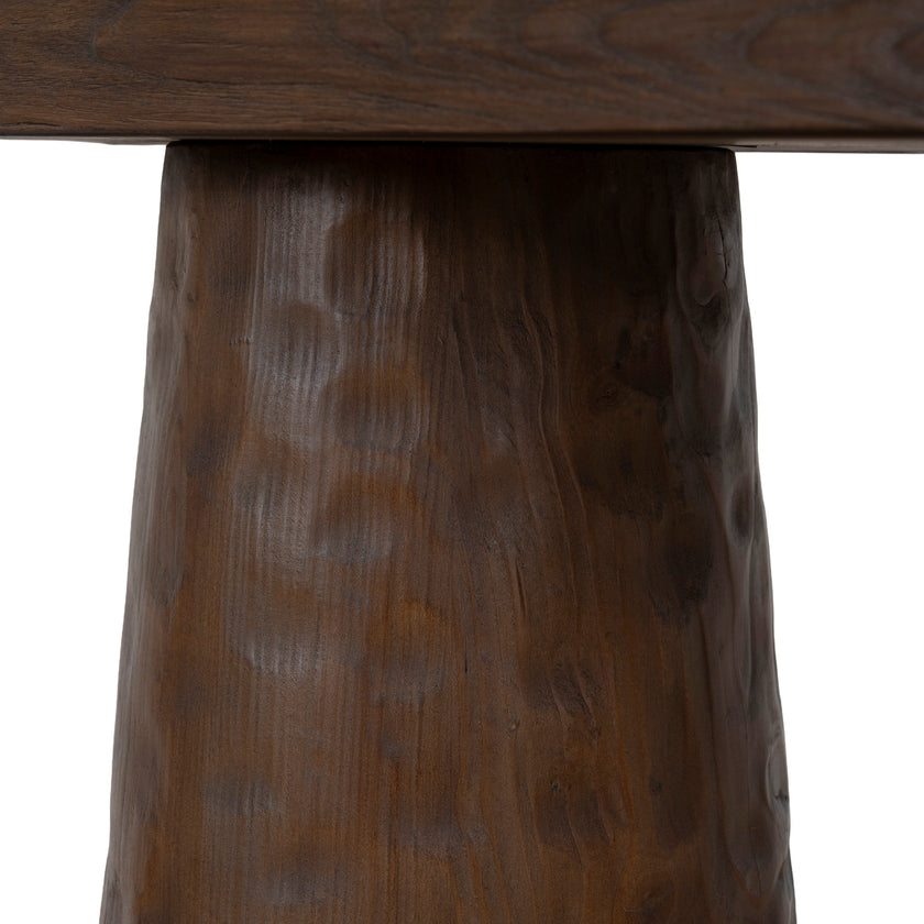 CDT12676-NA 1.83m Elm Console Table - Dark Brown