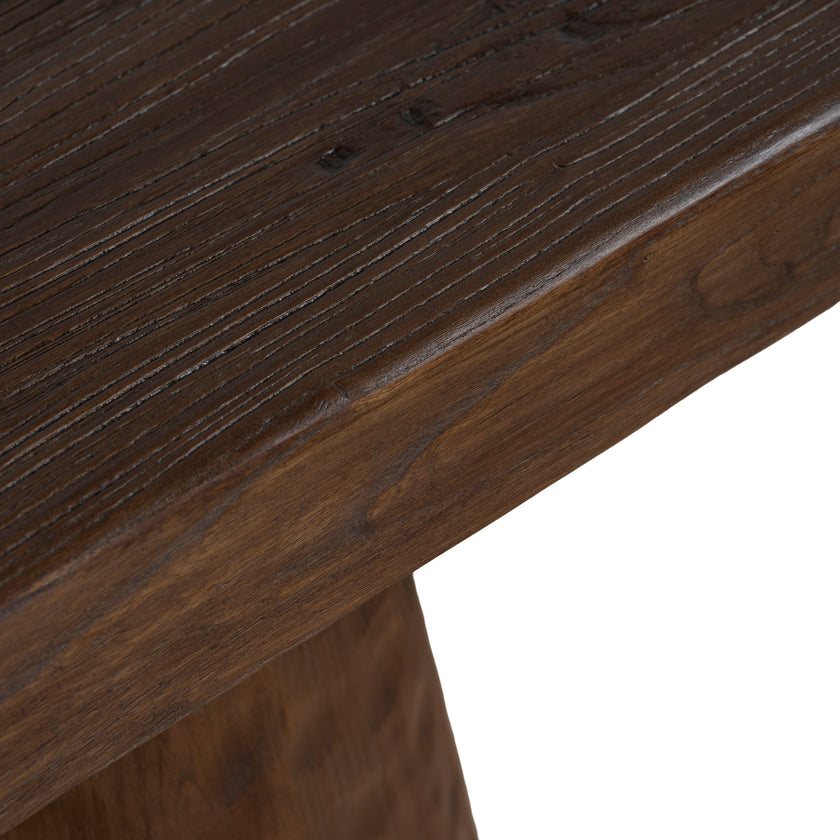 CDT12676-NA 1.83m Elm Console Table - Dark Brown