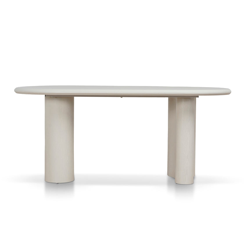 CDT12756-DW 1.8m Oval Dining Table - Ivory Oat