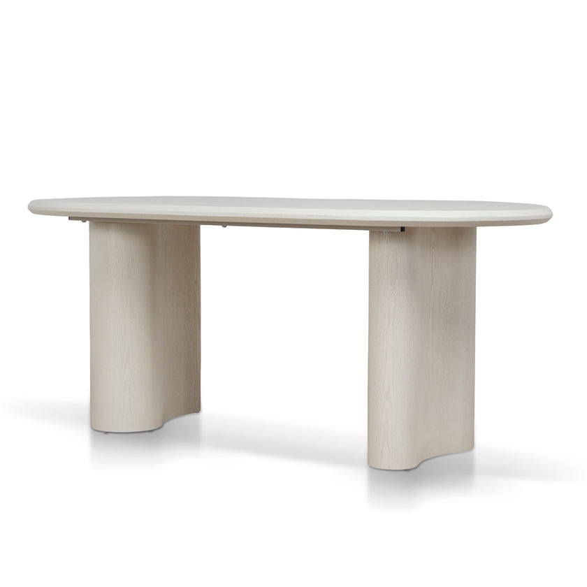 CDT12756-DW 1.8m Oval Dining Table - Ivory Oat