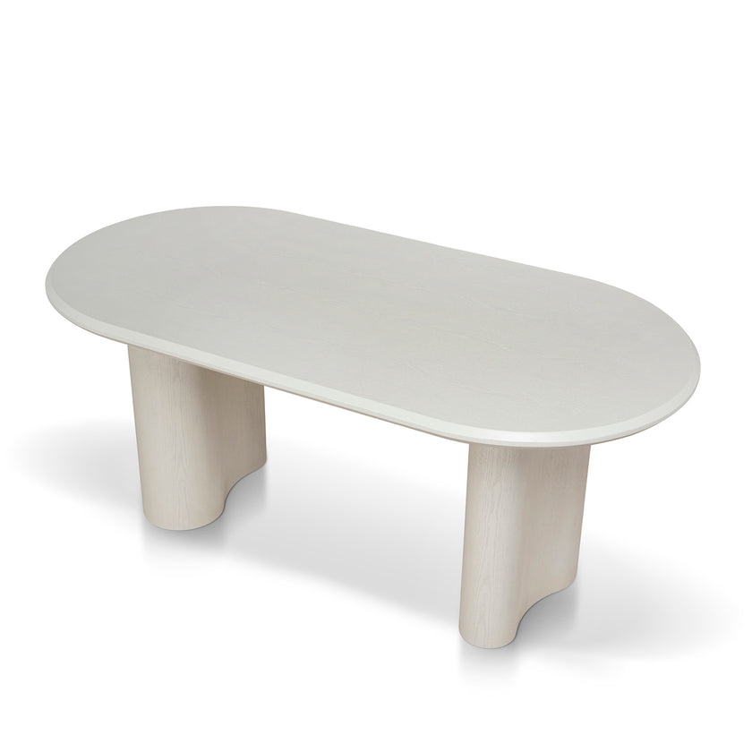 CDT12756-DW 1.8m Oval Dining Table - Ivory Oat