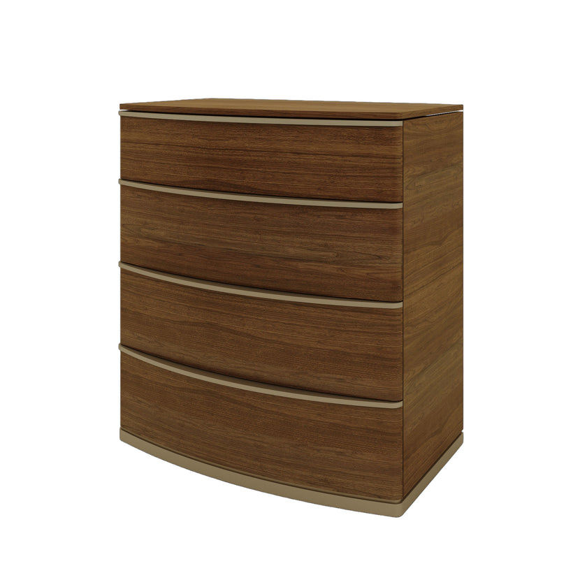CDT12816-VN 4 Drawer Chest of Drawers - Walnut