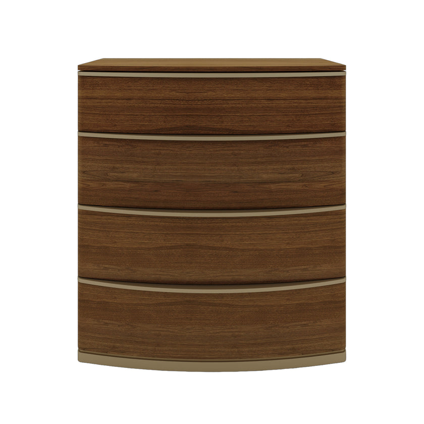 CDT12816-VN 4 Drawer Chest of Drawers - Walnut