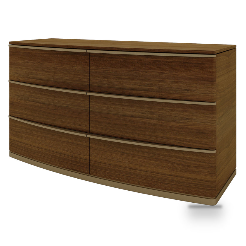 CDT12817-VN 6 Drawer Chest of Drawers - Walnut