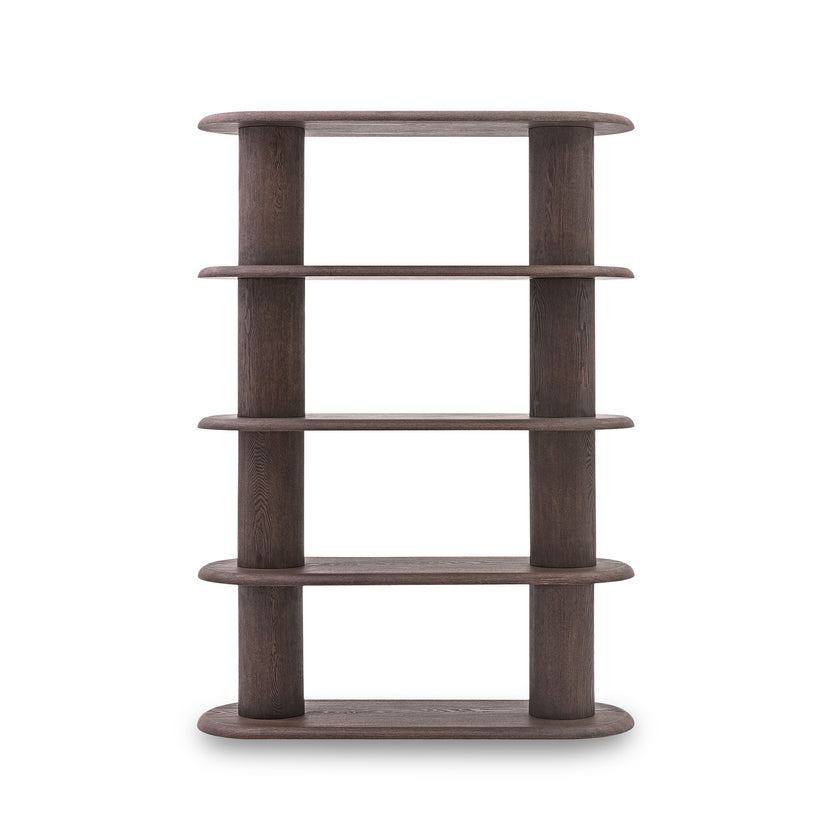 CDT14023-FX 1.7m High Bookshelf - Dark Brown