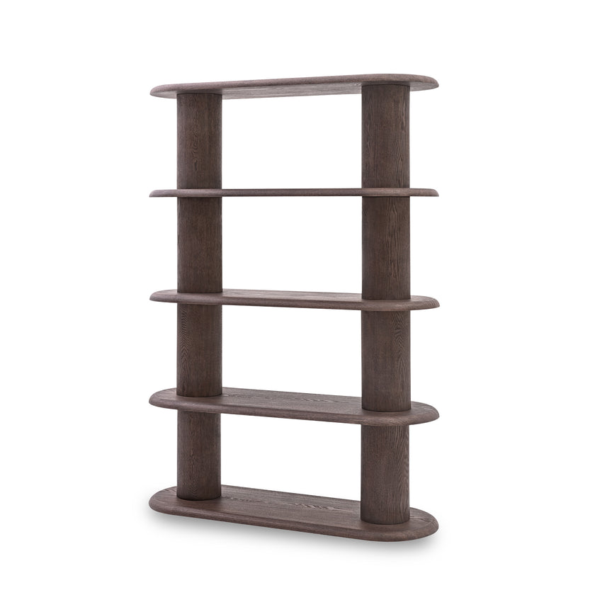 CDT14023-FX 1.7m High Bookshelf - Dark Brown