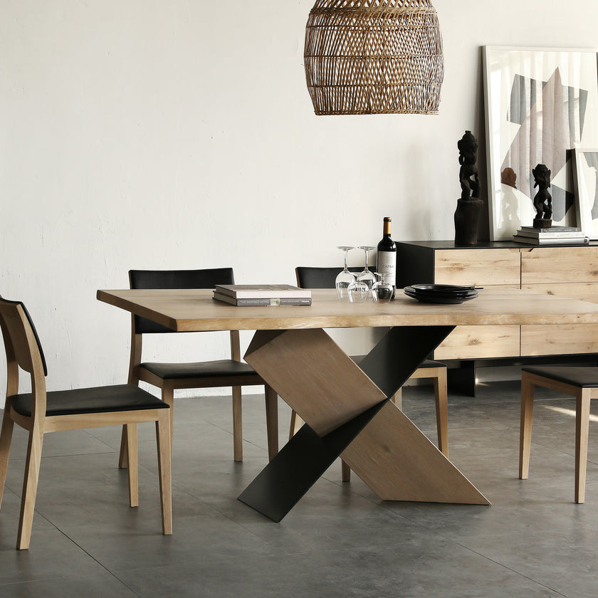 CDT14029-FX 1.95m Dining Table - White Washed Natural