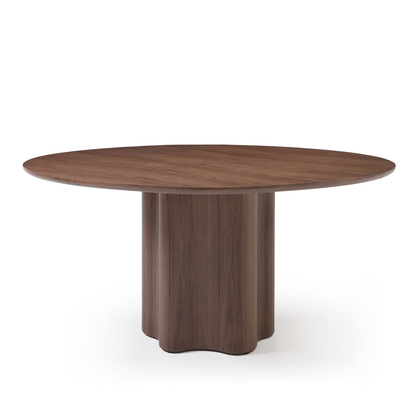 CDT14038-RX 1.6m Round Dining Table - Ash Walnut