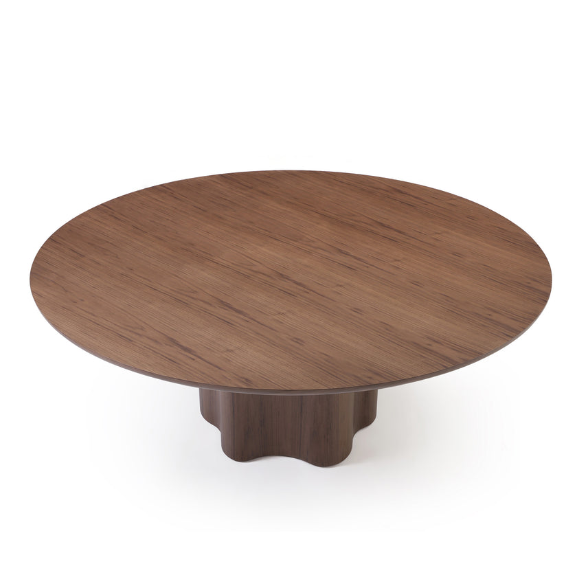 CDT14038-RX 1.6m Round Dining Table - Ash Walnut
