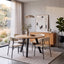 CDT2407 Reclaimed 1.25m Round Dining Table - Black Legs