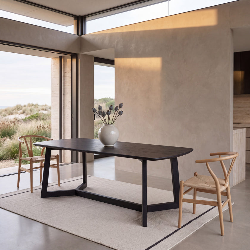 CDT2604-NI 2.2m Dining Table - Black