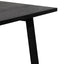 Ex Display - CDT6061-SI 2.2m Straight Top Dining table - Black Rustic Oak Veneer