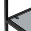 Ex Display - CDT6388-KS 1.2m Grey Glass Console Table - Black Base
