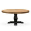 CDT6561 1.6m Round Dining Table - Natural in Black Base