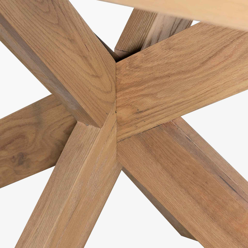 Ex Display - CDT6629-CH 2.2m Wooden Dining Table - Distress Natural