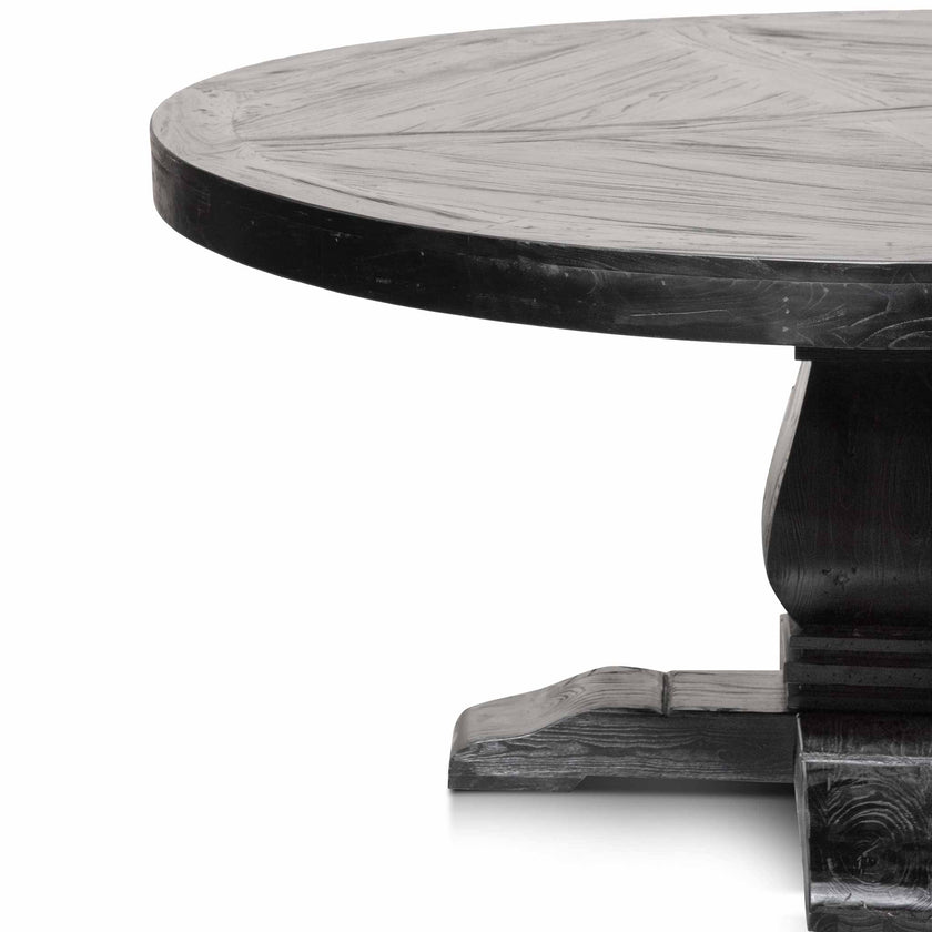 Ex Display - CDT6837 1.6m Round Dining Table - Full Black
