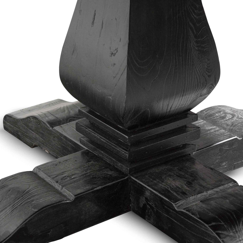 Ex Display - CDT6837 1.6m Round Dining Table - Full Black