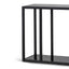 Ex Display - CDT6939-BS 1.6m Grey Glass Console Table - Black