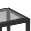 Ex Display - CDT6939-BS 1.6m Grey Glass Console Table - Black