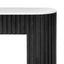 CDT8906-NI 1.5m White Marble Console Table - Black