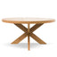 Ex Display - CDT6983-CH 1.5m Round Wooden Dining Table - Distress Natural
