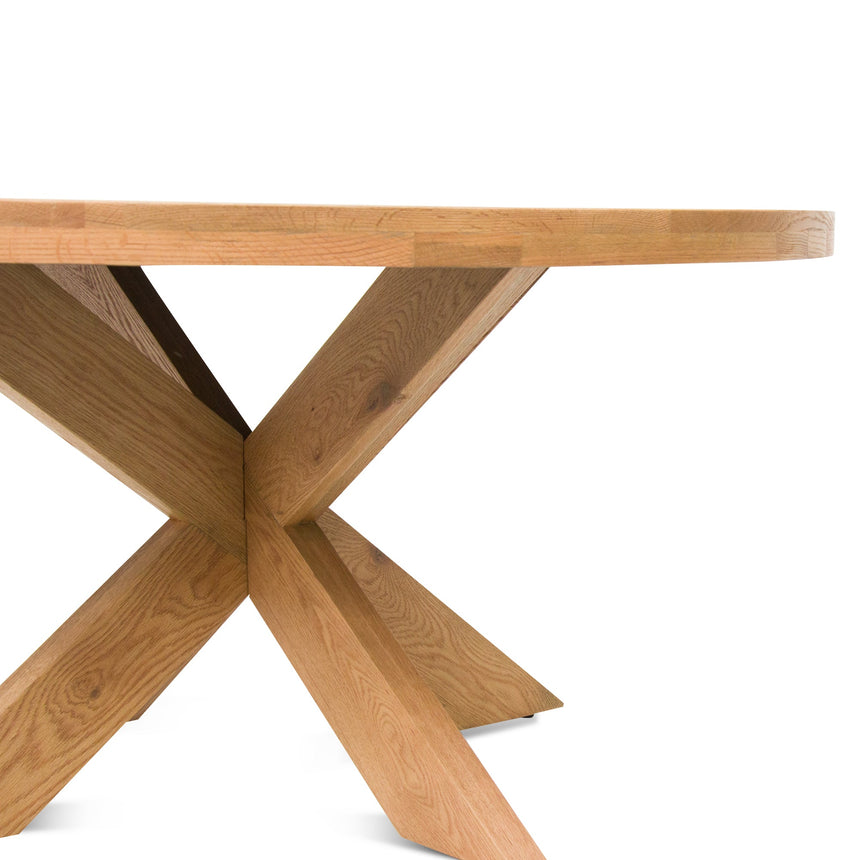 Ex Display - CDT6983-CH 1.5m Round Wooden Dining Table - Distress Natural