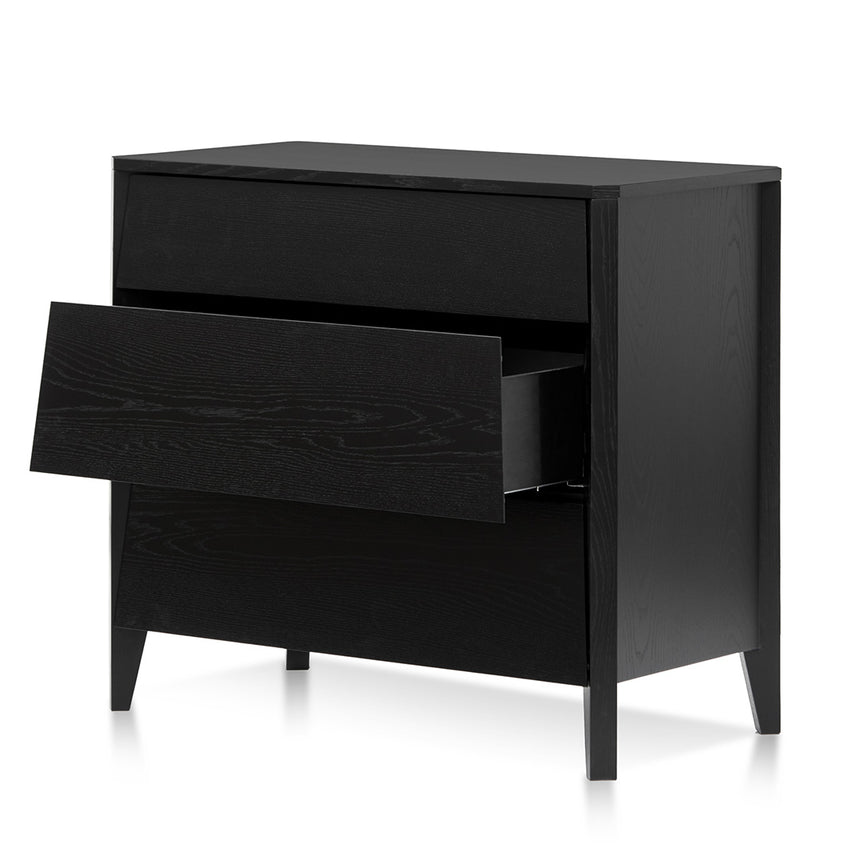 CDT8070-CN 3 Drawers Dresser Unit - Black Oak