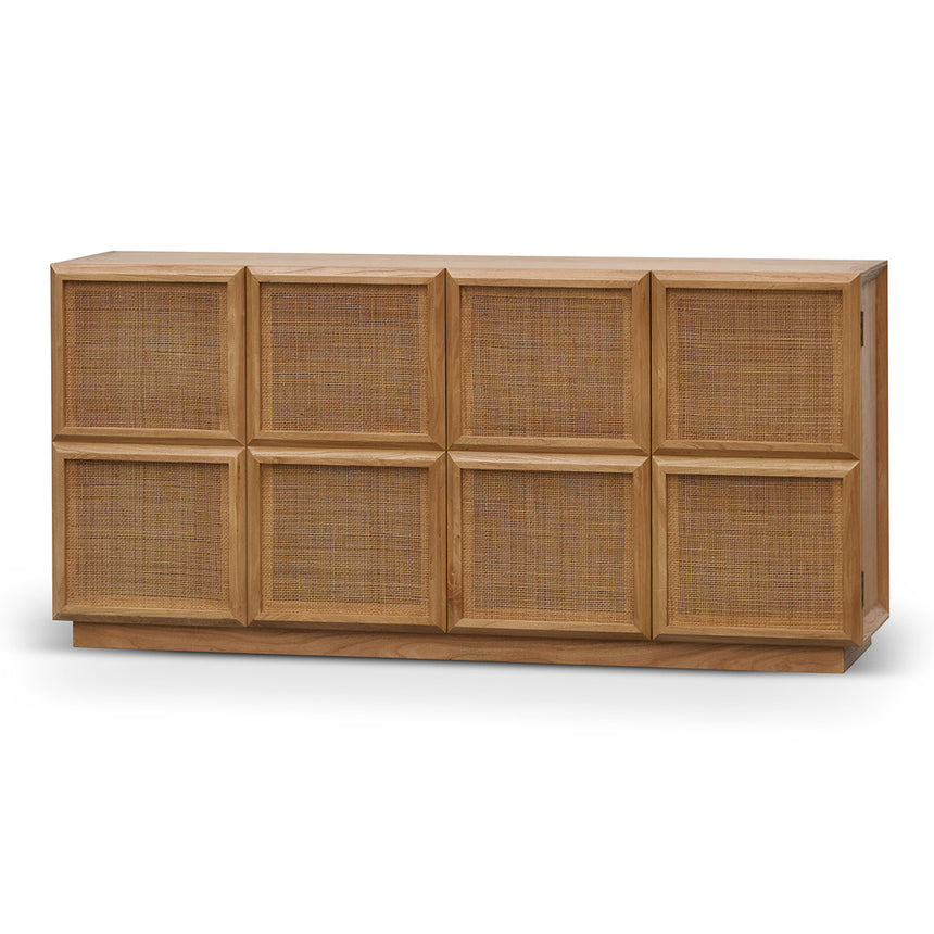 CDT8406-NI 1.7m Natural Elm Sideboard - Rattan Doors