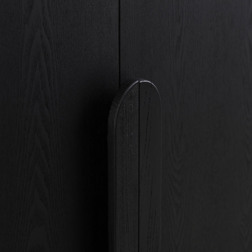 CDT8295-NI 150cm (H) Ash Curve Cabinet - Full Black