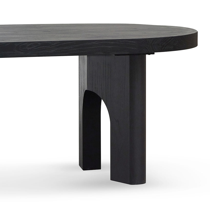 CDT8404-NI 2.8m oval dining table - Black