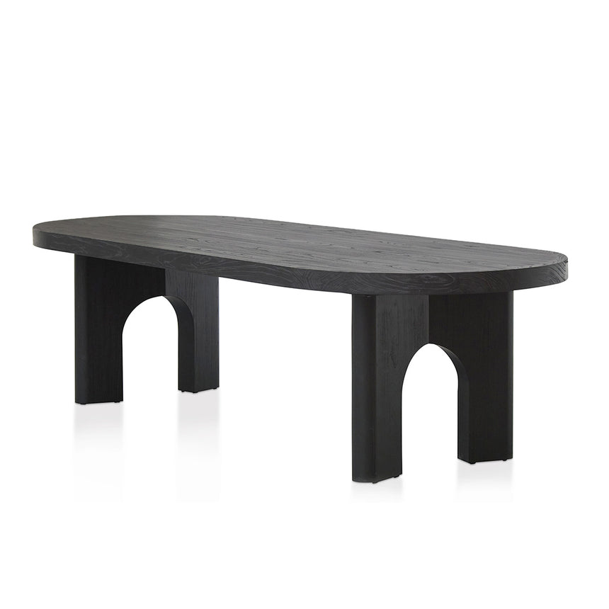 CDT8404-NI 2.8m oval dining table - Black