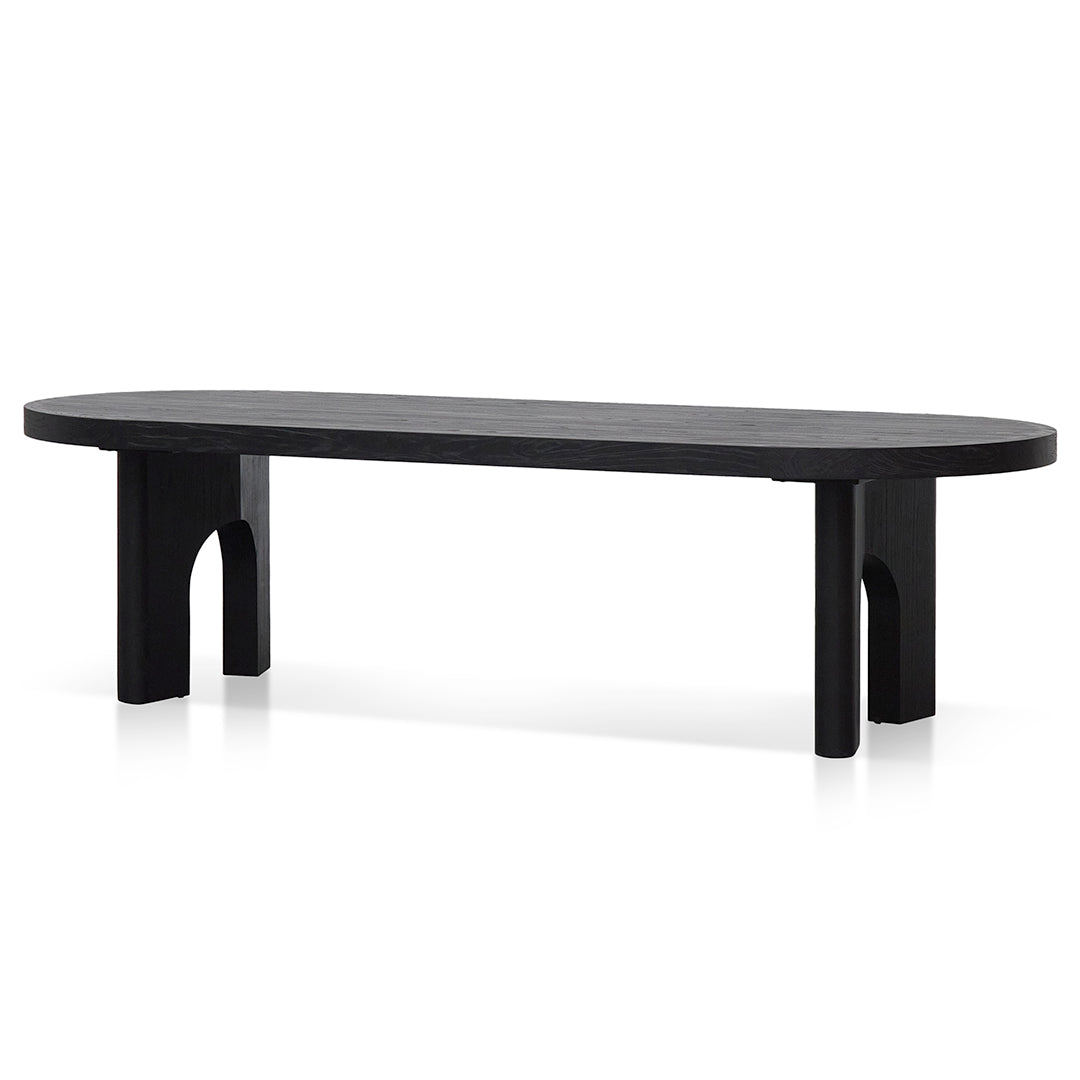 CDT8404NI 2.8m oval dining table Black Calibre Furniture