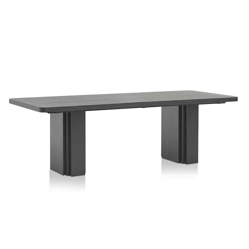 CDT8405-NI 2.4m Elm Dining Table - Full Black