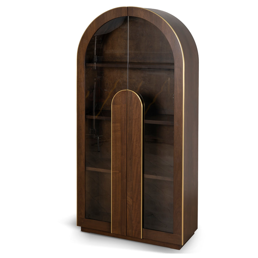 CDT6394-KS 1.8m(H) Black Glass Shelving Unit - Black Frame